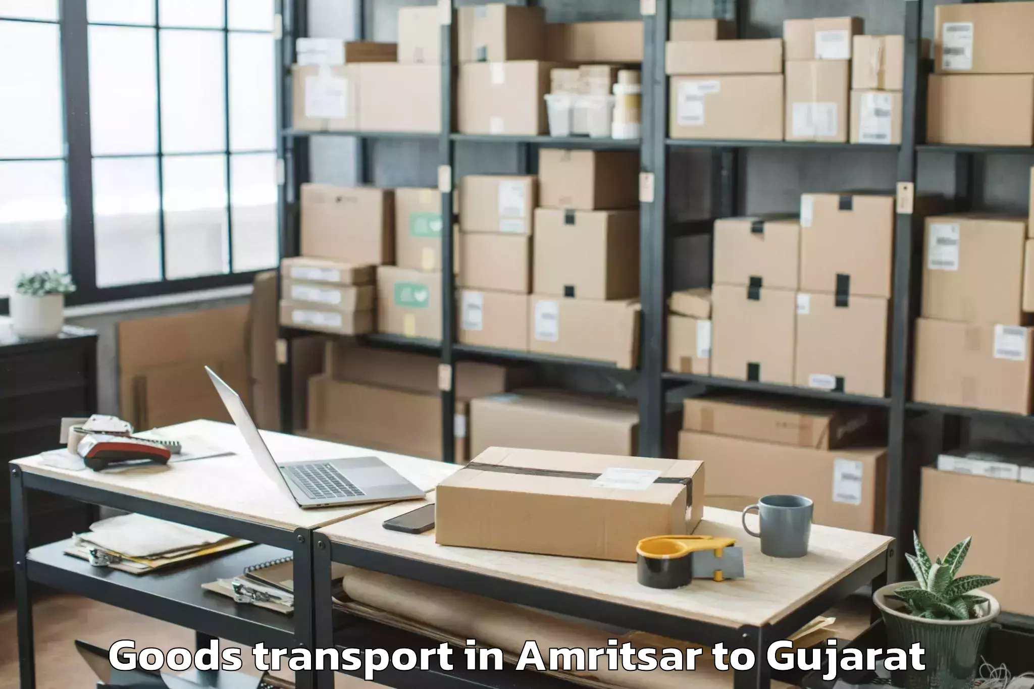 Top Amritsar to Sanand Goods Transport Available